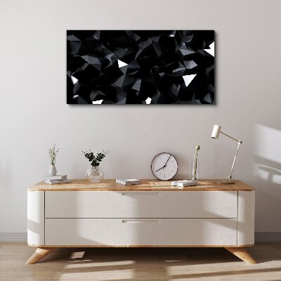 Black Geometric Mosaic Print on canvas