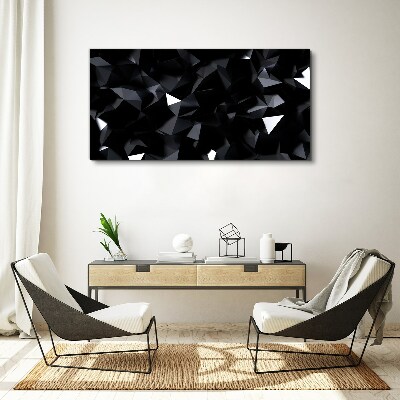 Black Geometric Mosaic Print on canvas