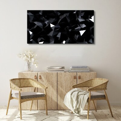 Black Geometric Mosaic Print on canvas