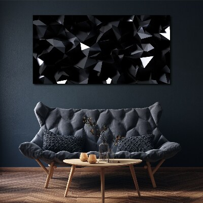 Black Geometric Mosaic Print on canvas