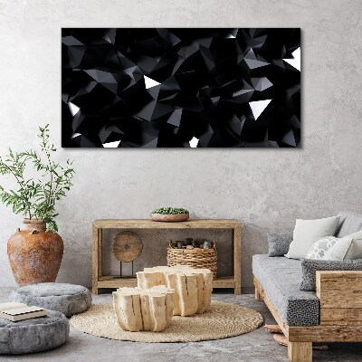 Black Geometric Mosaic Print on canvas