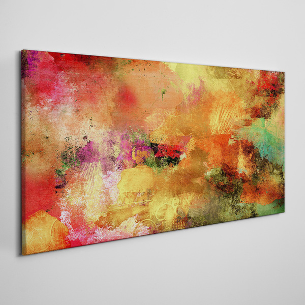 Colorful abstract chaos Canvas wall art
