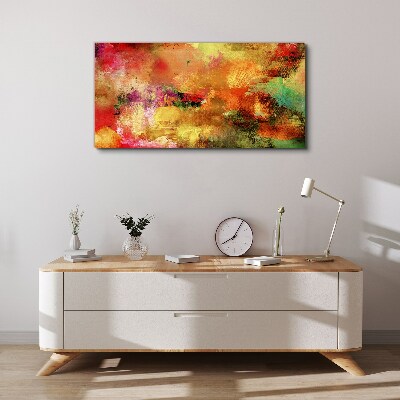 Colorful abstract chaos Canvas wall art