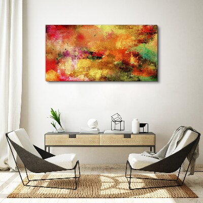 Colorful abstract chaos Canvas wall art