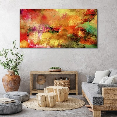 Colorful abstract chaos Canvas wall art