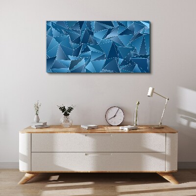 Geometry of blue solids Canvas wall art