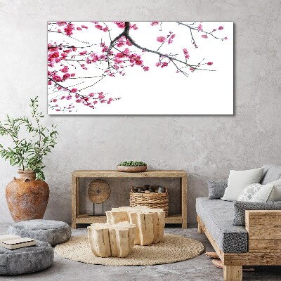 Tree branches flowers Canvas Wall art