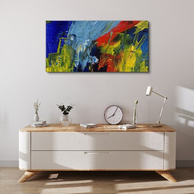 Dynamic colors in an abstract landscape Print on canvas