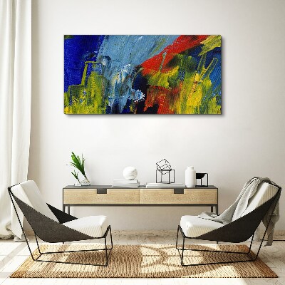 Dynamic colors in an abstract landscape Print on canvas