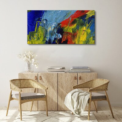 Dynamic colors in an abstract landscape Print on canvas