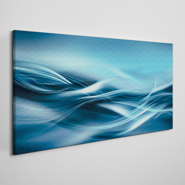 Waves in shades of blue Canvas wall art