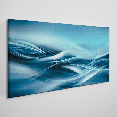 Waves in shades of blue Canvas wall art