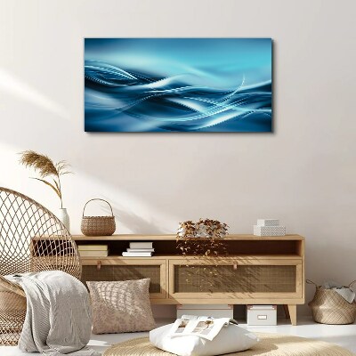 Waves in shades of blue Canvas wall art