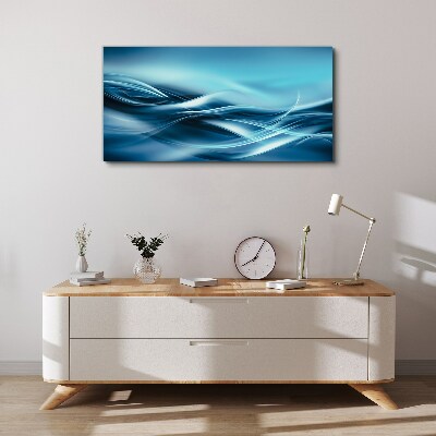 Waves in shades of blue Canvas wall art