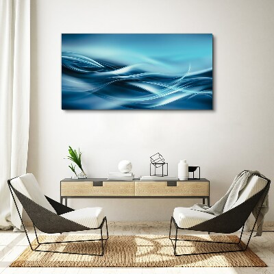 Waves in shades of blue Canvas wall art