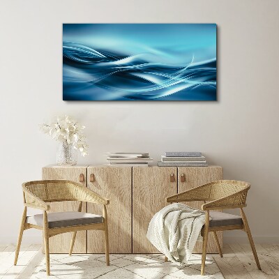 Waves in shades of blue Canvas wall art