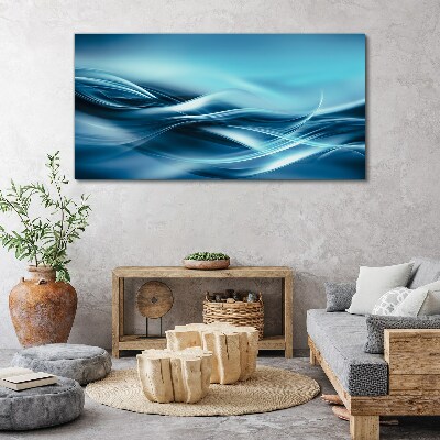 Waves in shades of blue Canvas wall art