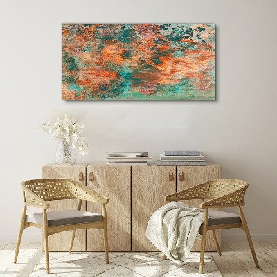 Abstract landscape in the colors of fire Print on canvas