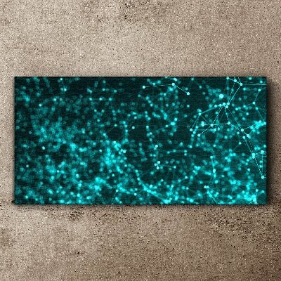 Digital network in shades of blue Print on canvas