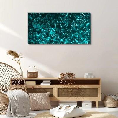 Digital network in shades of blue Print on canvas