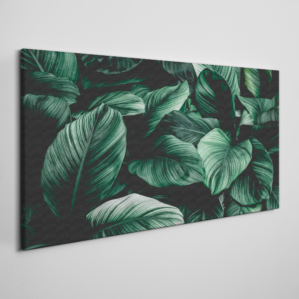 Green Symphony of Leaves Print on canvas