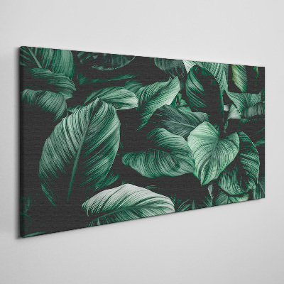 Green Symphony of Leaves Print on canvas