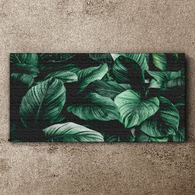 Green Symphony of Leaves Print on canvas