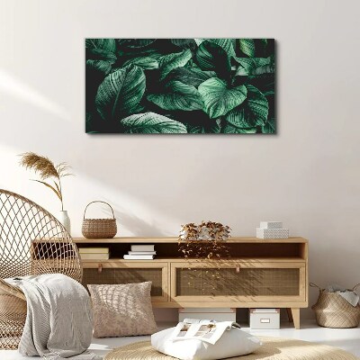 Green Symphony of Leaves Print on canvas
