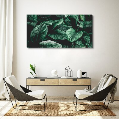 Green Symphony of Leaves Print on canvas