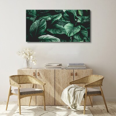 Green Symphony of Leaves Print on canvas