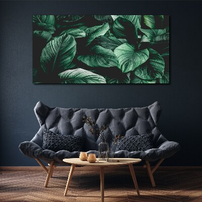 Green Symphony of Leaves Print on canvas