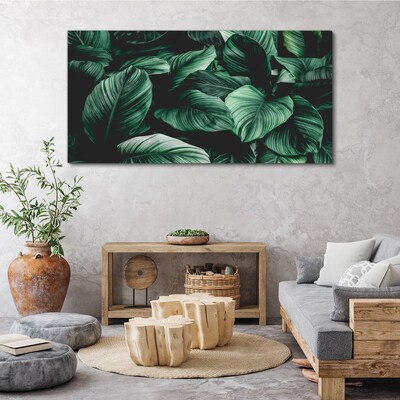 Green Symphony of Leaves Print on canvas