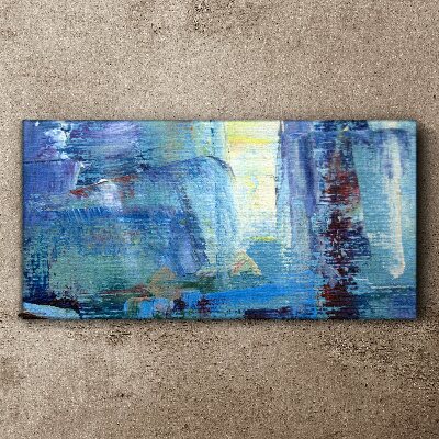 Abstract landscape in shades of blue Canvas wall art