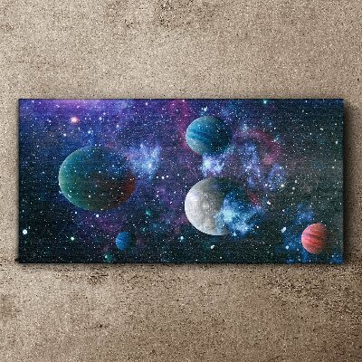 Cosmic Planetary Landscape Canvas wall art