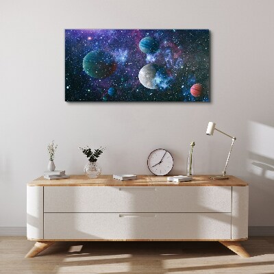 Cosmic Planetary Landscape Canvas wall art