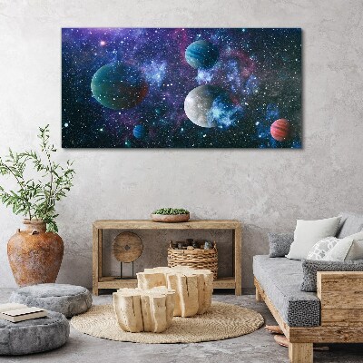 The star sky planet Canvas Wall art