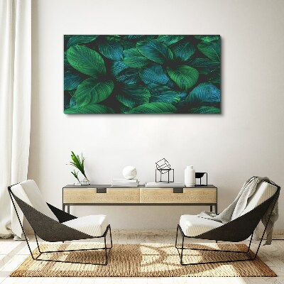 Green Leaf Mosaic Canvas wall art