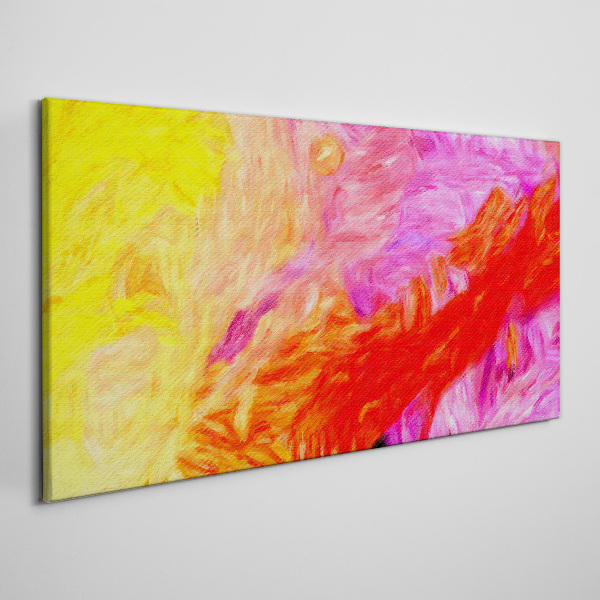 Colorful abstraction in warm tones Print on canvas