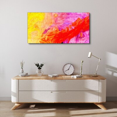 Colorful abstraction in warm tones Print on canvas