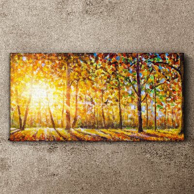 Autumn forest nature Canvas Wall art