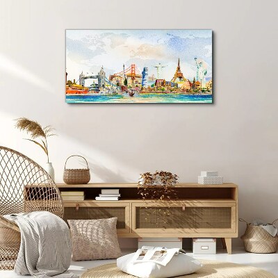 Icons of the World in Colors Print on canvas