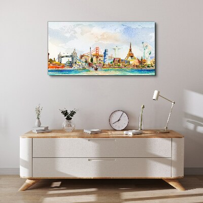 Icons of the World in Colors Print on canvas