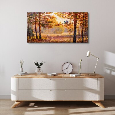 Forest water nature Canvas Wall art