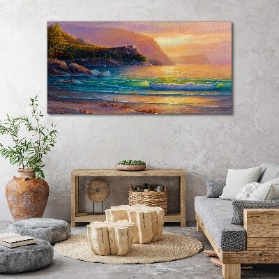 Natu coast waves Canvas Wall art