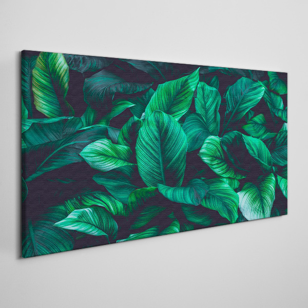Green Symphony of Leaves Print on canvas