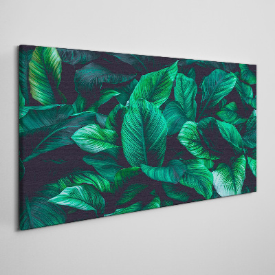 Green Symphony of Leaves Print on canvas