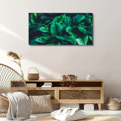 Green Symphony of Leaves Print on canvas
