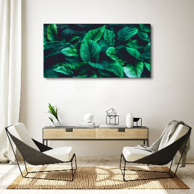 Green Symphony of Leaves Print on canvas