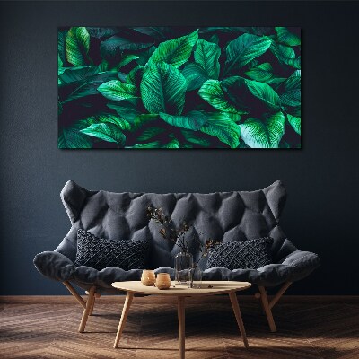 Green Symphony of Leaves Print on canvas