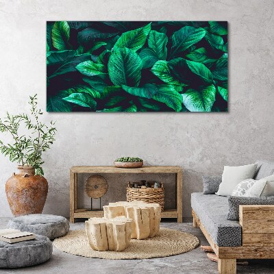 Green Symphony of Leaves Print on canvas
